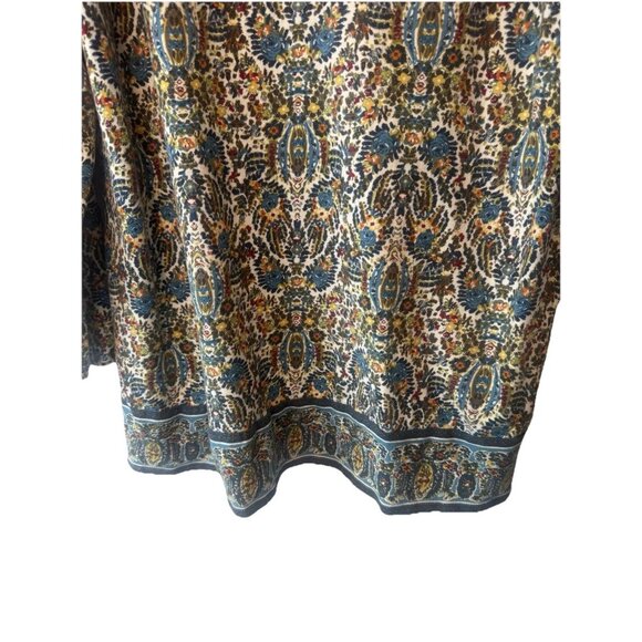 J Jill Floral Paisley Tapestry Print Long Sleeve Womens Knit Tunic Top M Boho - Picture 4 of 12